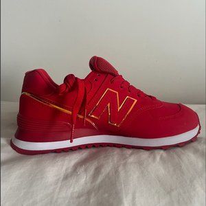 Never Worn Red New Balance 574 US Size 8 Womens Excellent Condition